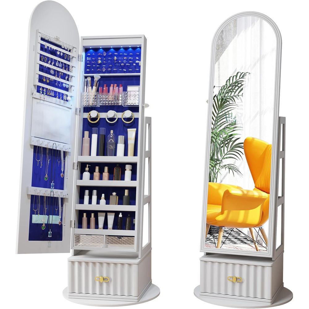 63인치 전체 길이 거울 수납장 – 벨벳 안감이 있는  - Storage & Organization 리뷰 및 가격