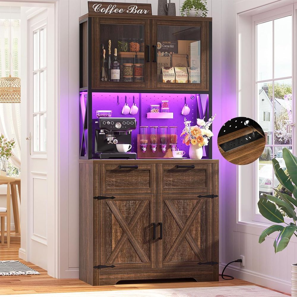 71인치 LED 조명 및 콘센트가 있는 주방 팬트리 캐 - Storage & Organization 리뷰 및 가격
