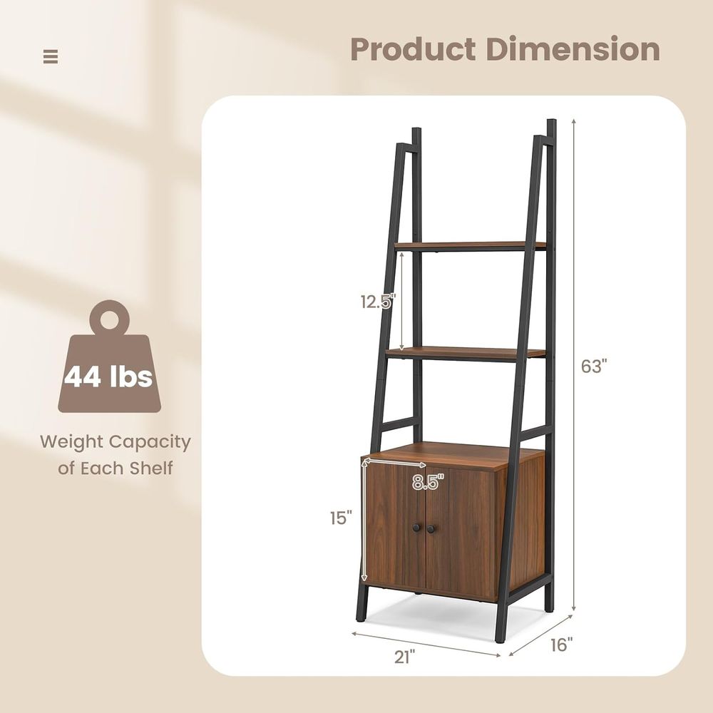 쿨라 4단 사다리형 선반 캐비닛, 63인치 높이 책장, - Storage & Organization 리뷰 및 가격