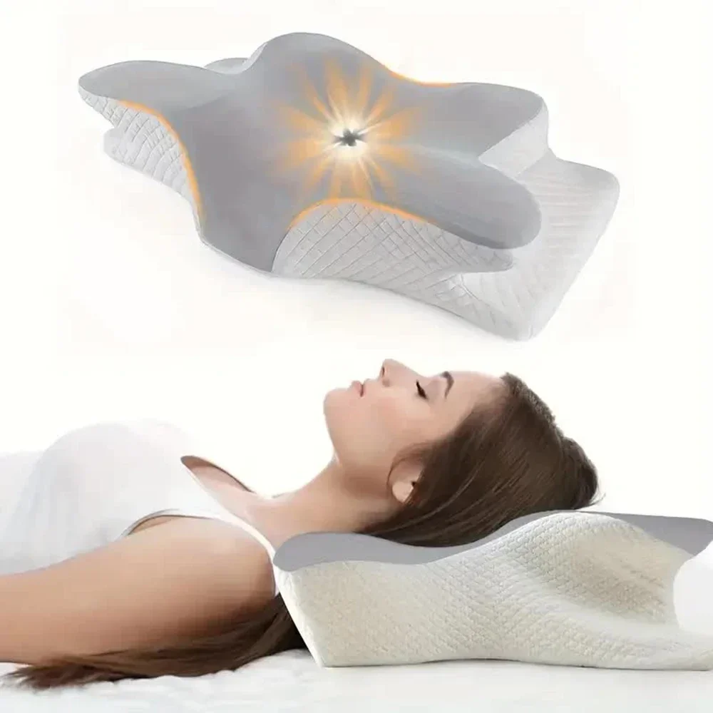 메모리폼 베개, 나비 모양, 편안한 사용감, 척추 지지 - Memory Foam Orthopedic Pillow Neck Pain 리뷰 및 가격
